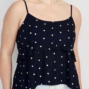 XXL • Old Navy • Ruffle-Trim polkadot Cami Top